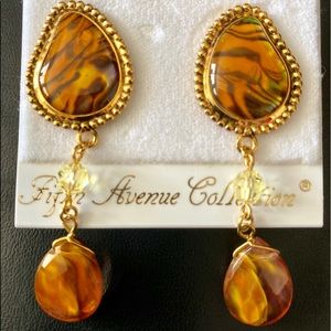 Fifth Avenue Collection Clip-On Dangle Earrings